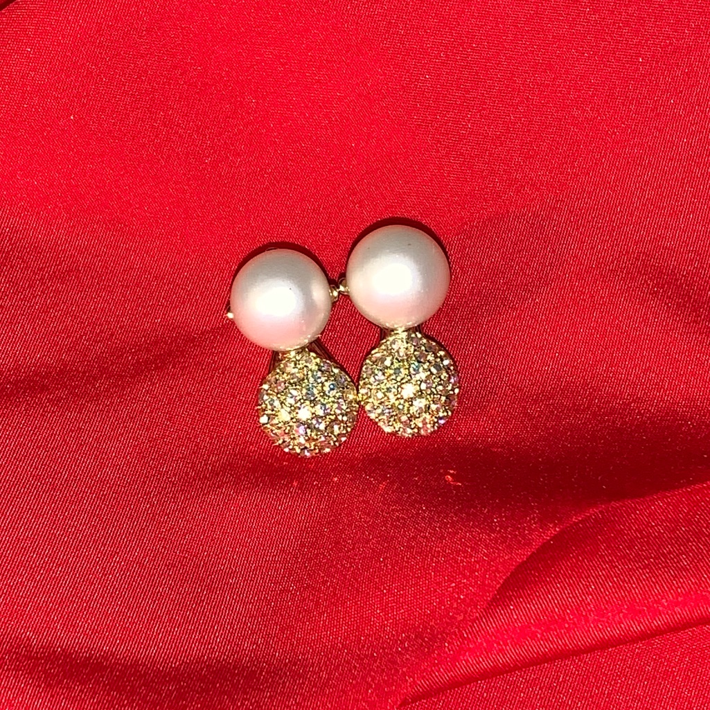Celebrity Ny Ab Rhinestone & Faux Pearl Earrings